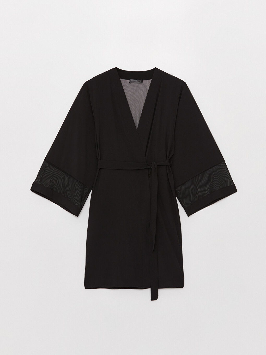 Shawl Collar Plain Satin Women's Dressing Gown