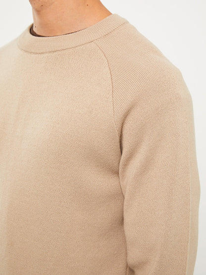 Crew Neck Long Sleeve Men's Knitwear Sweater