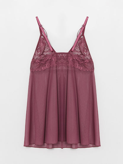 V-Neck Lace Babydoll