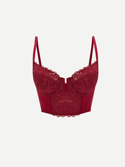 Underwire Unpadded Lace Detailed Bralette