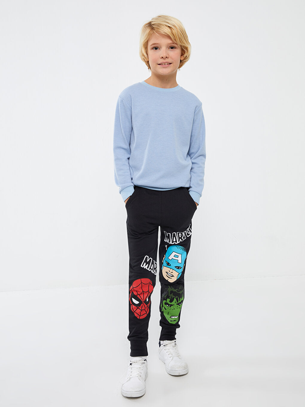 Marvel Printed Boy's Jogger Sweatpants with Elastic Waist