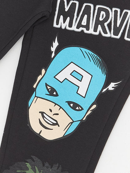 Marvel Printed Boy's Jogger Sweatpants with Elastic Waist