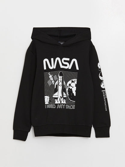 NASA Printed Long Sleeve Boys Hoodie