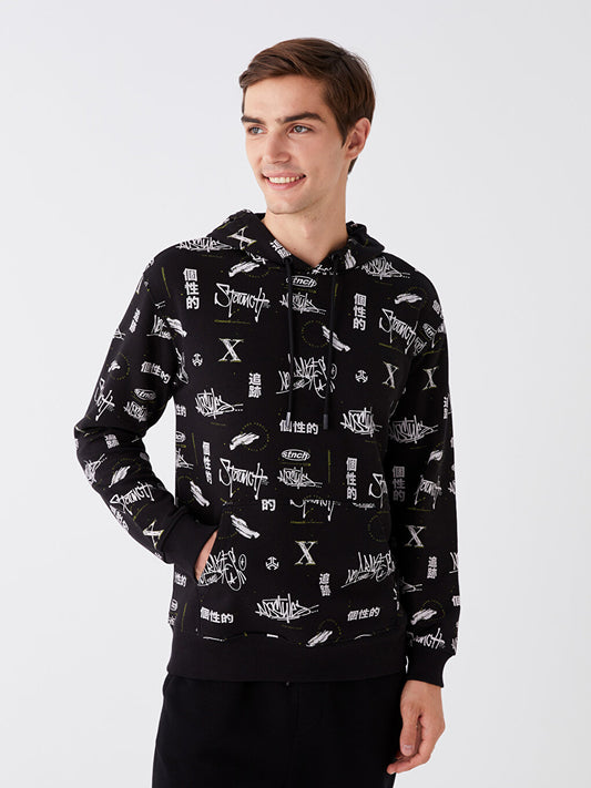 Long Sleeve Printed Men's Hoodie