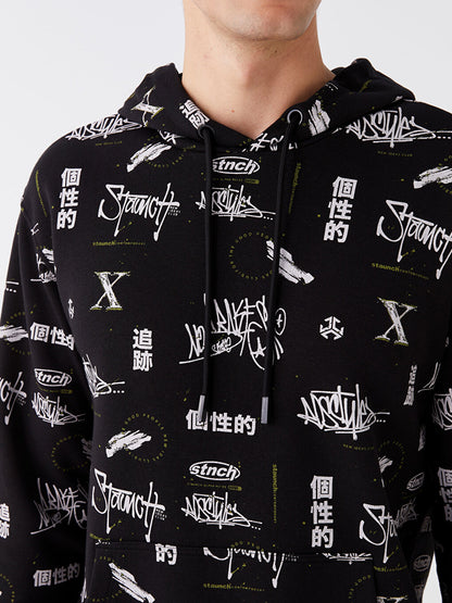 Long Sleeve Printed Men's Hoodie