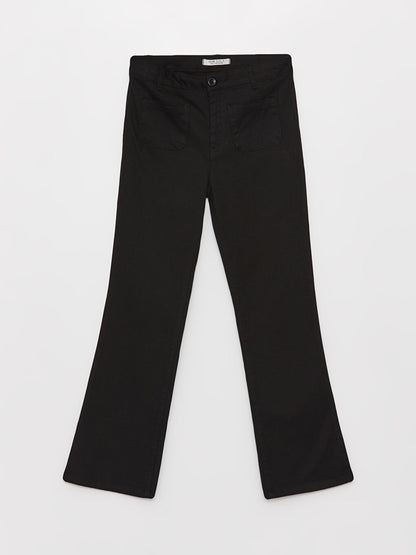 Basic Flare Leg Girls' Trousers