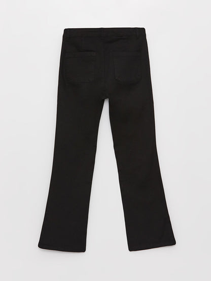 Basic Flare Leg Girls' Trousers