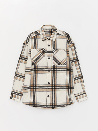 Comfortable Fit Long Sleeve Plaid Men's Lumberjack Shirt Jacket