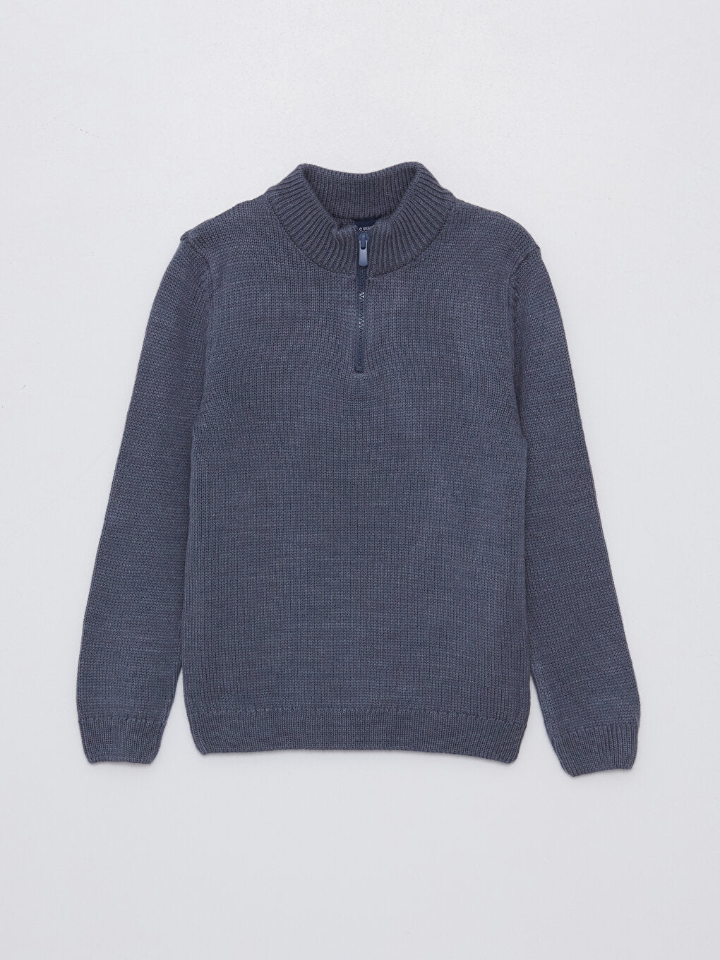 High Collar Basic Long Sleeve Boy's Knitwear Sweater