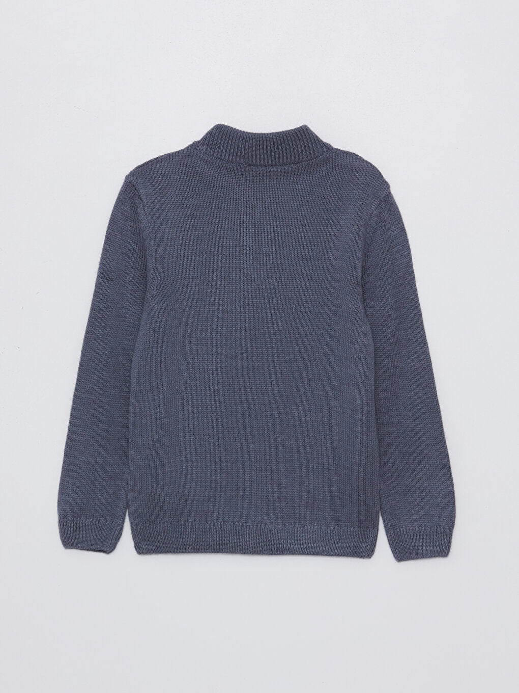 High Collar Basic Long Sleeve Boy's Knitwear Sweater