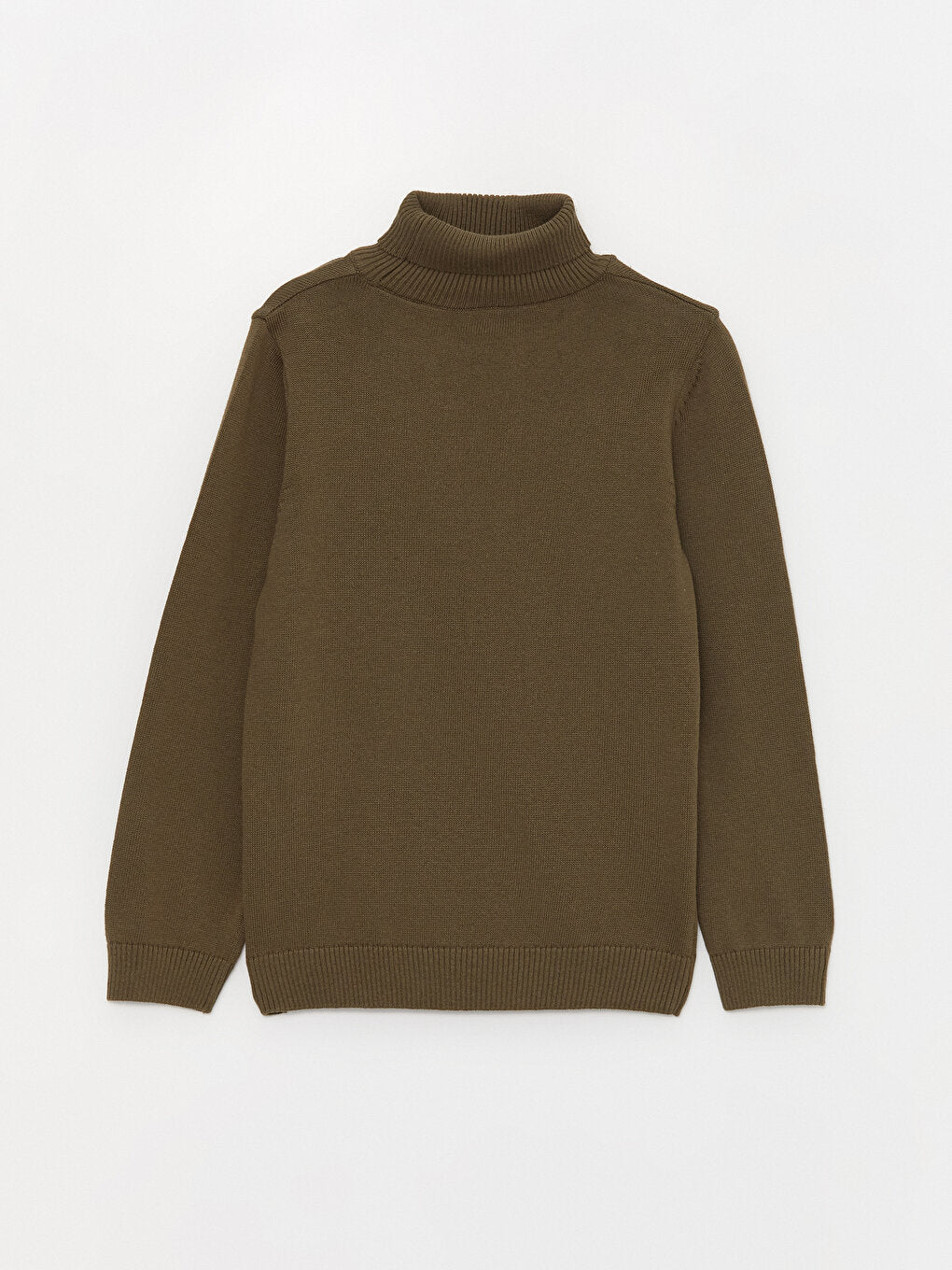 Turtleneck Basic Long Sleeve Boy's Knitwear Sweater