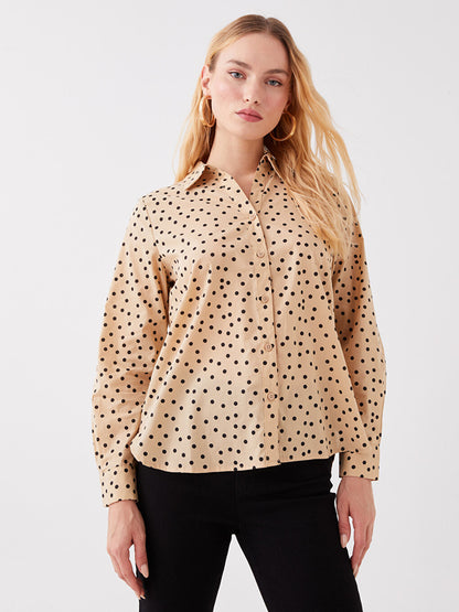 Polka Dot Long Sleeve Women's Shirt