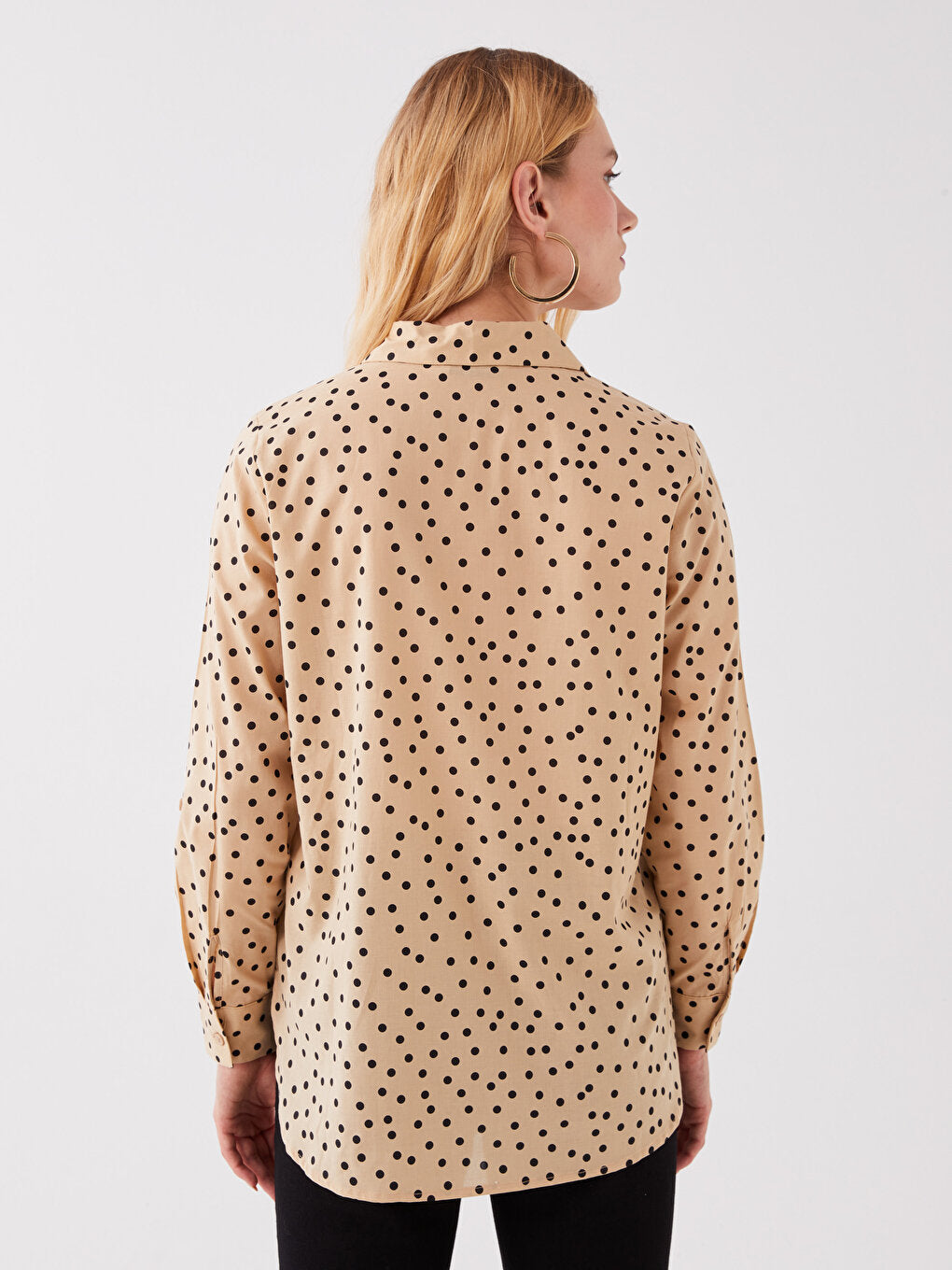 Polka Dot Long Sleeve Women's Shirt