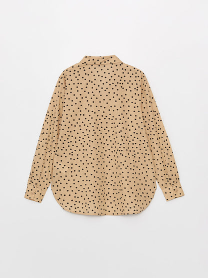 Polka Dot Long Sleeve Women's Shirt