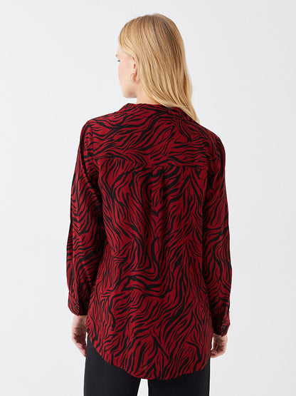 Patterned Long Sleeve Women's Shirt