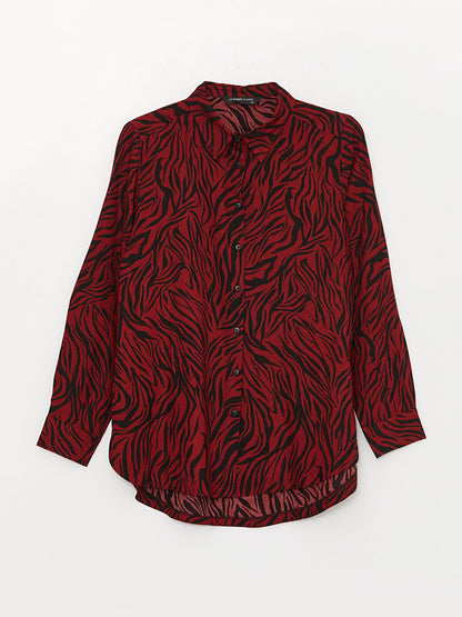 Patterned Long Sleeve Women's Shirt