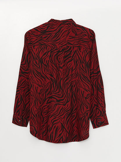 Patterned Long Sleeve Women's Shirt