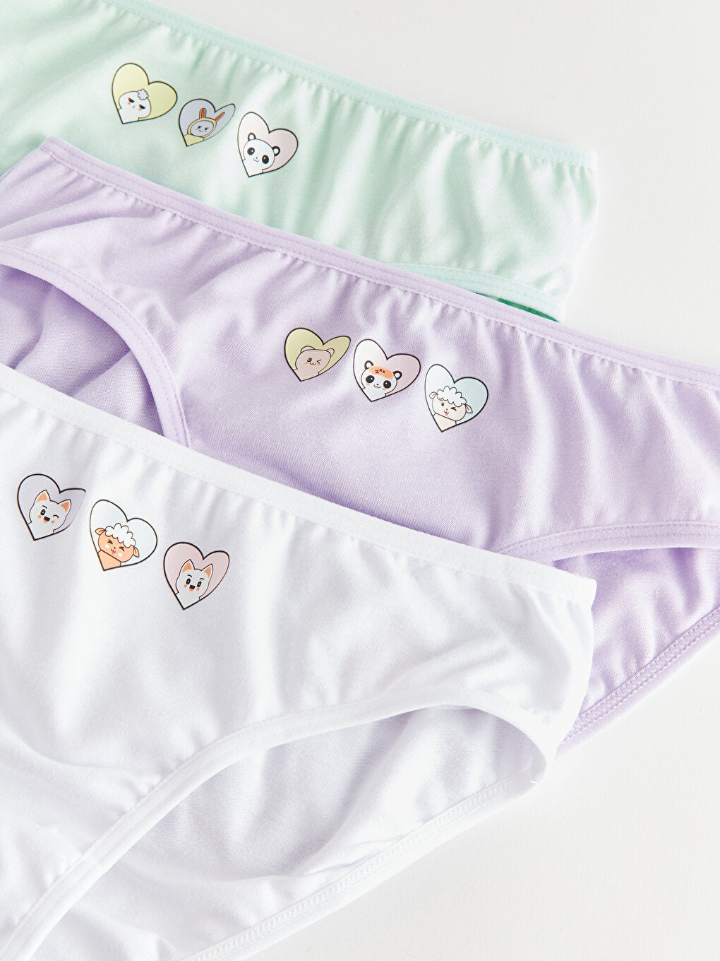 Printed Cotton Girl's Panties 3-Piece