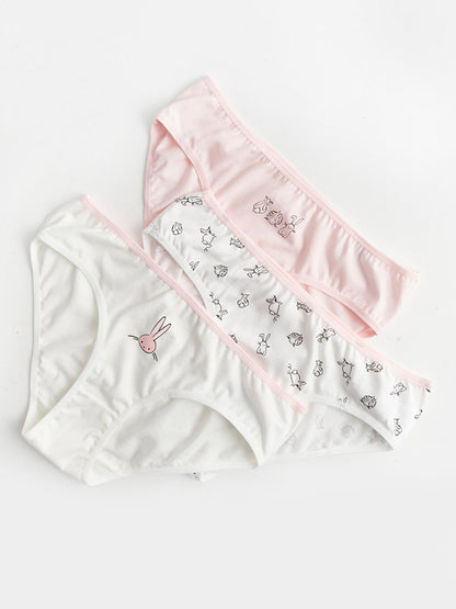 Printed Girl's Panties 3-Piece