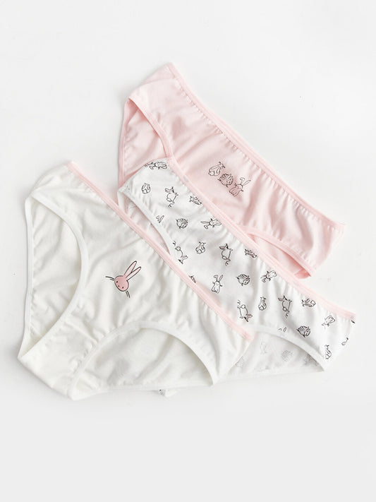 Printed Girl's Panties 3-Piece