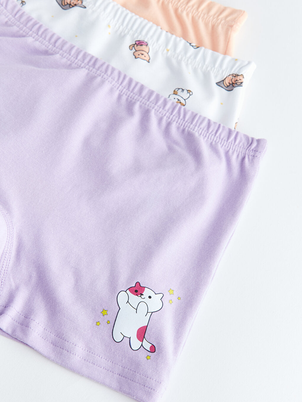 Printed Cotton Girl's Boxer Set of 3