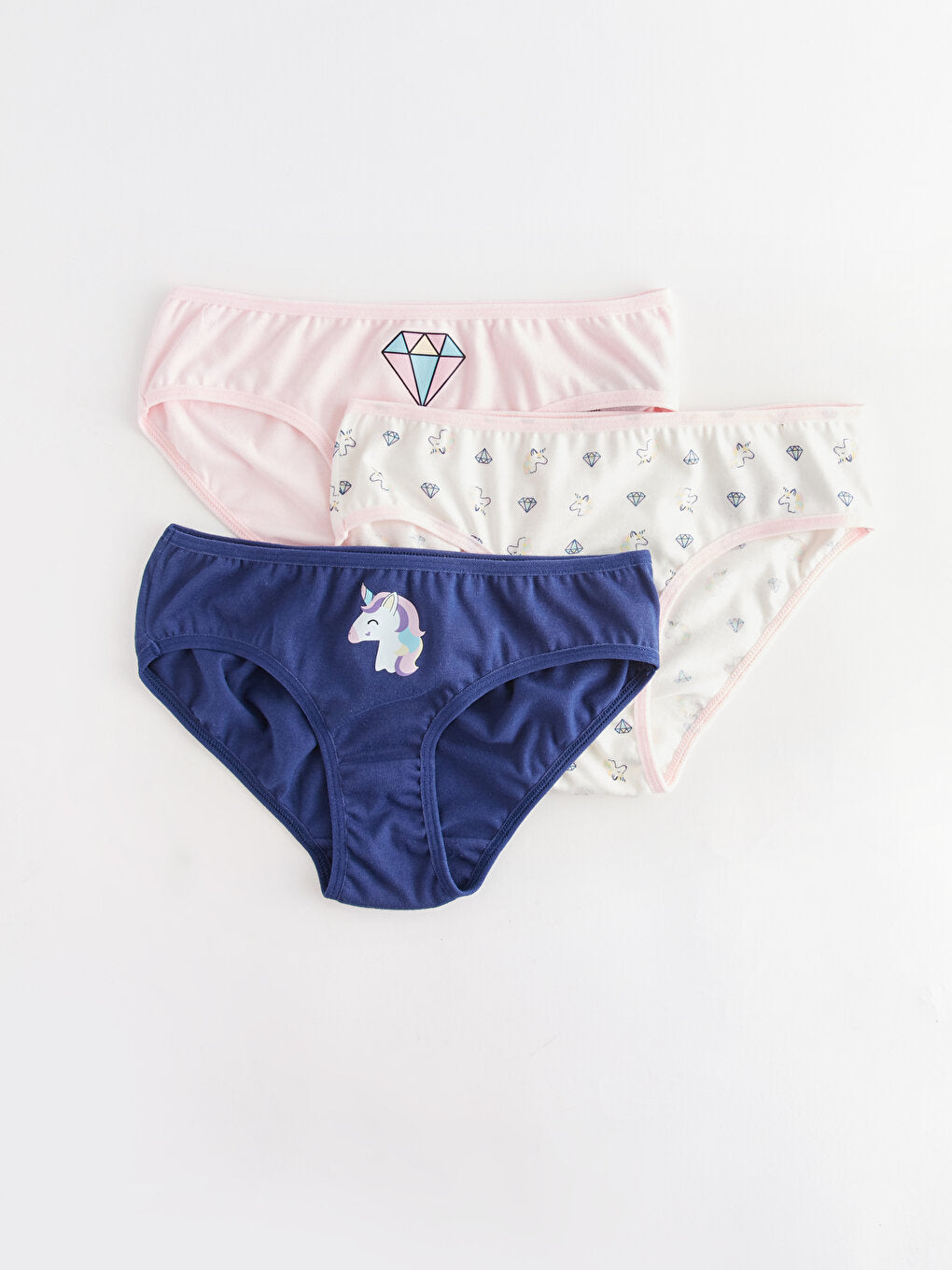 Printed Cotton Girl's Panties 3-Piece