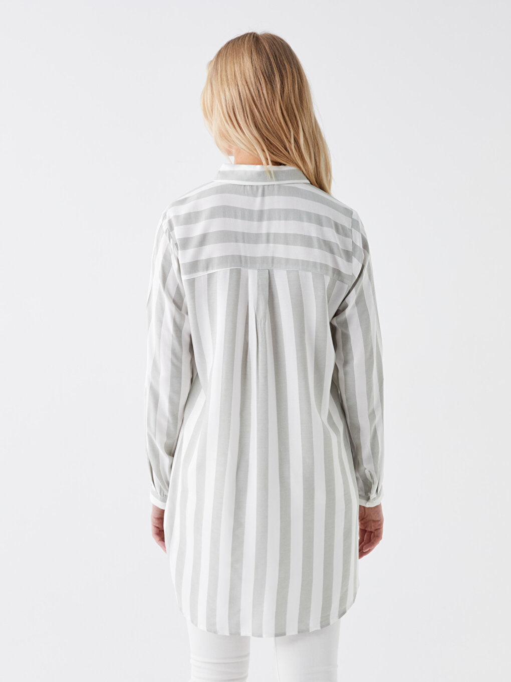 Striped Long Sleeve Women's Shirt Tunic