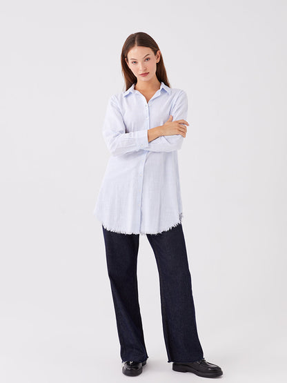 Plain Long Sleeve Women's Shirt Tunic