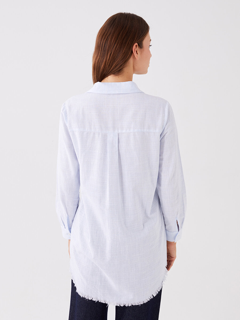 Plain Long Sleeve Women's Shirt Tunic