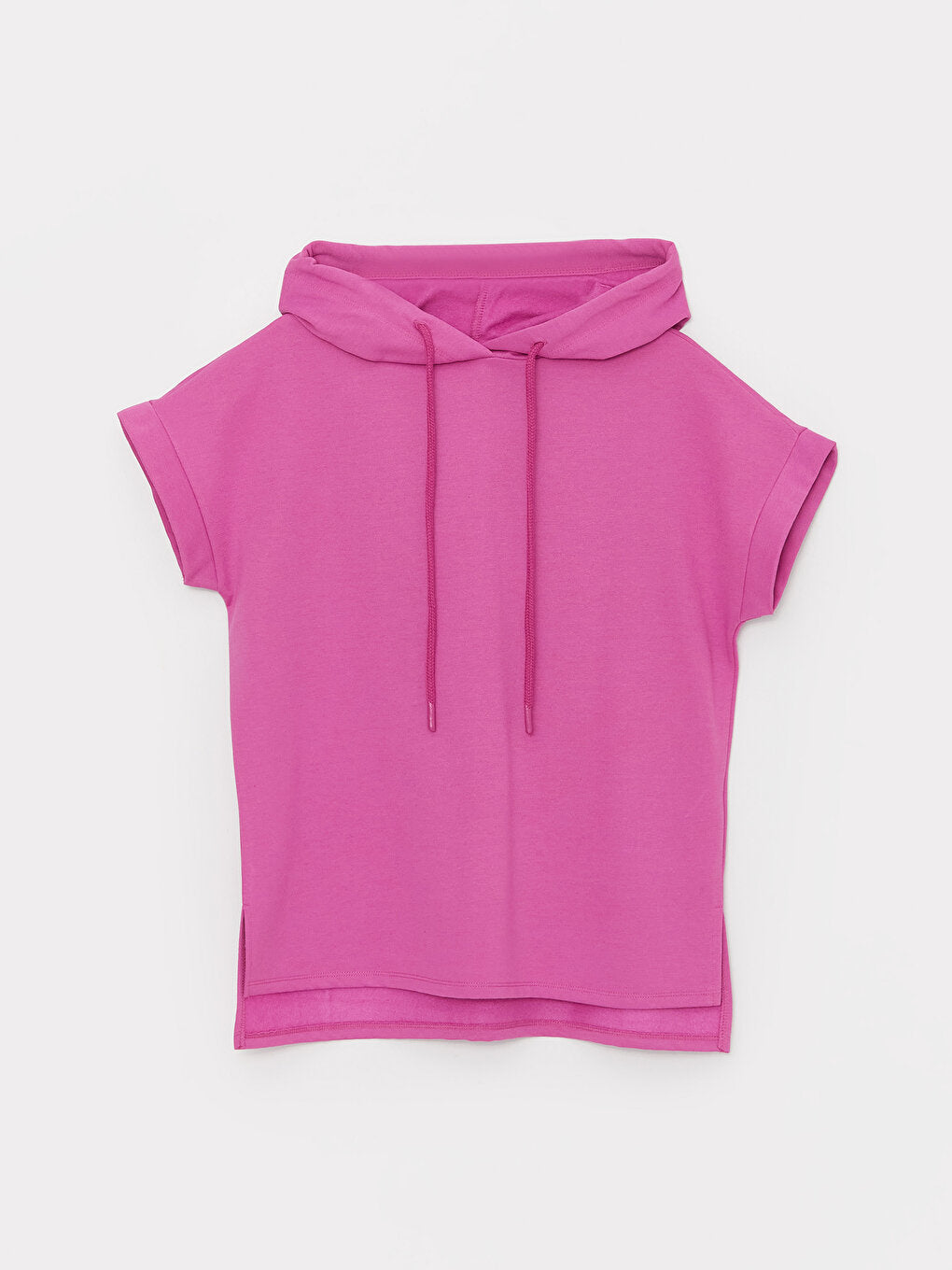 Plain Short Sleeve Women's Hoodie