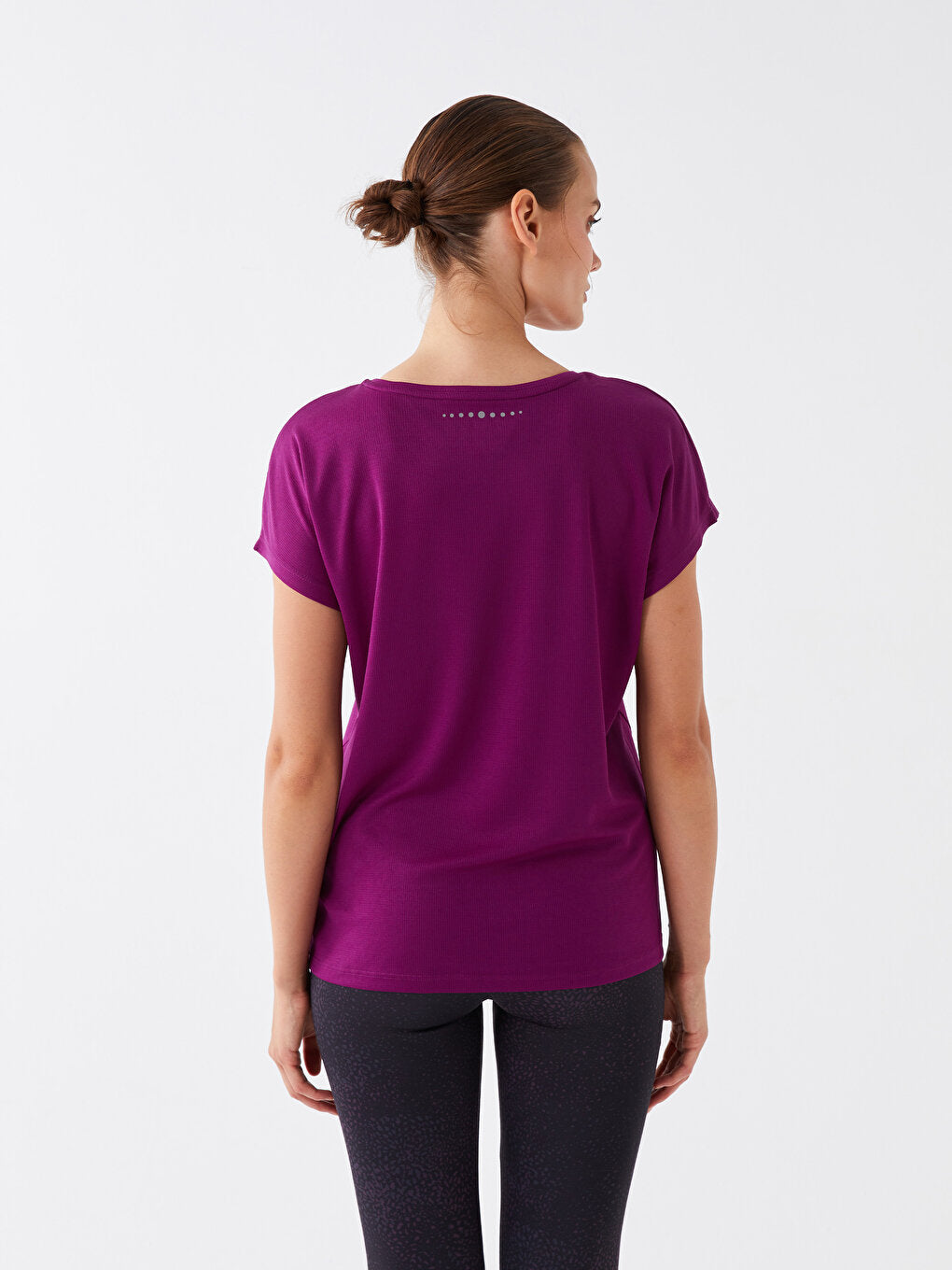 Crew Neck Plain Short Sleeve Women's Sports T-Shirt