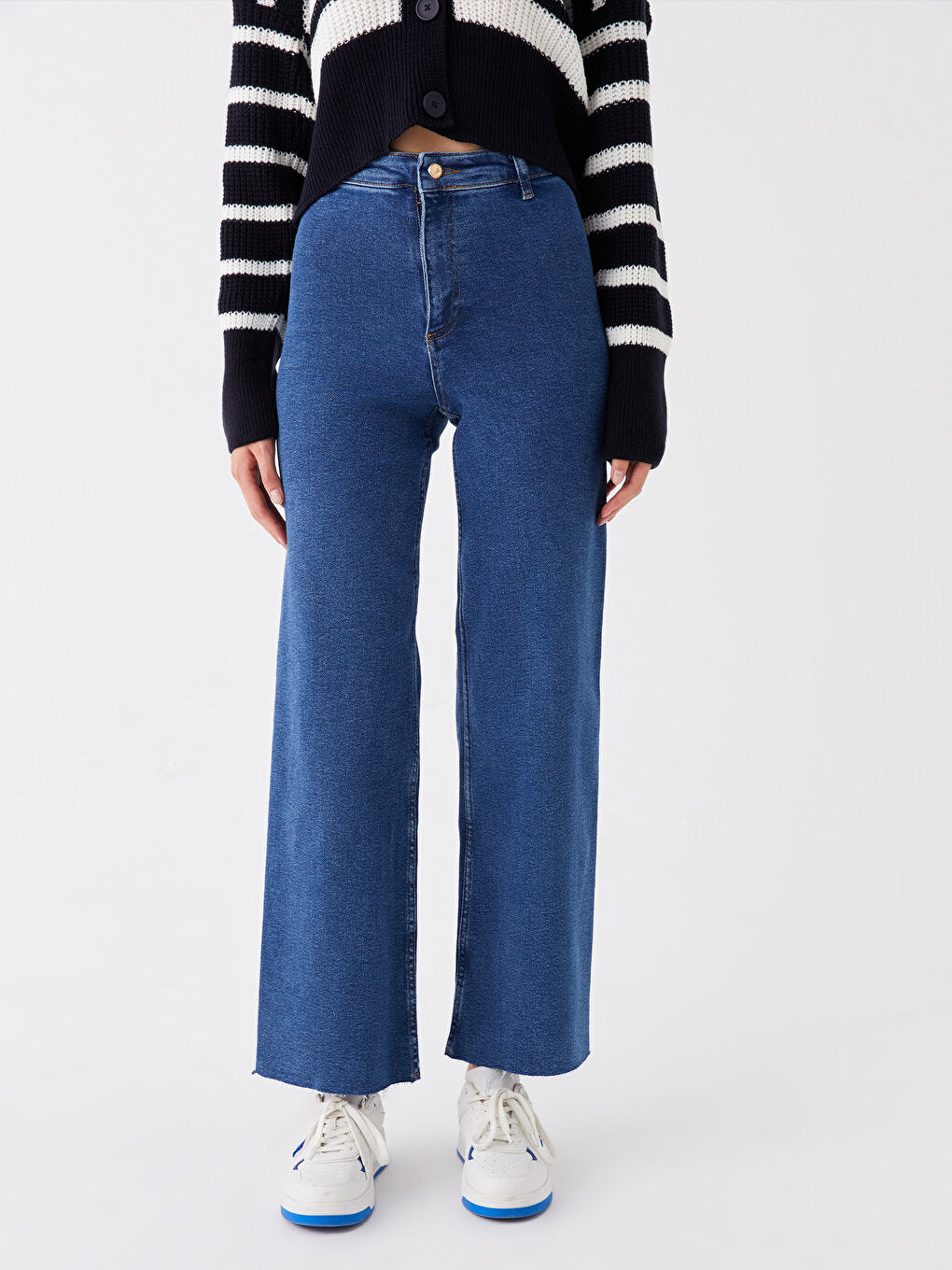 High Waist Wideleg Women's Jean Trousers