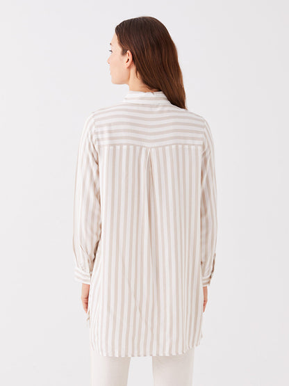 Striped Long Sleeve Women's Shirt Tunic