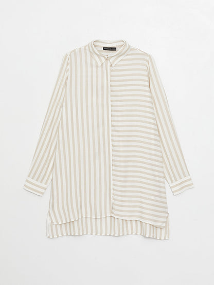 Striped Long Sleeve Women's Shirt Tunic