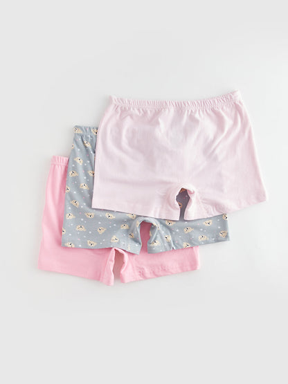 Printed Cotton Girl's Boxer Set of 3