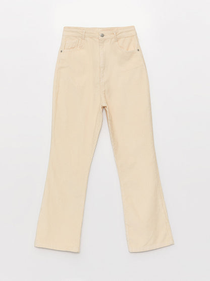 Flared Velvet Girls' Trousers