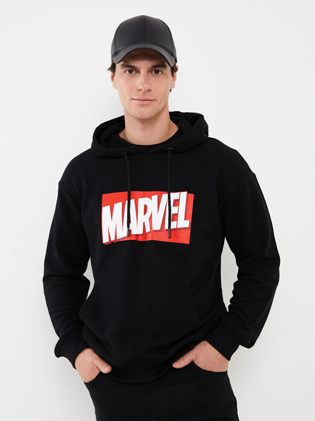 Long Sleeve Marvel Printed Men's Hoodie