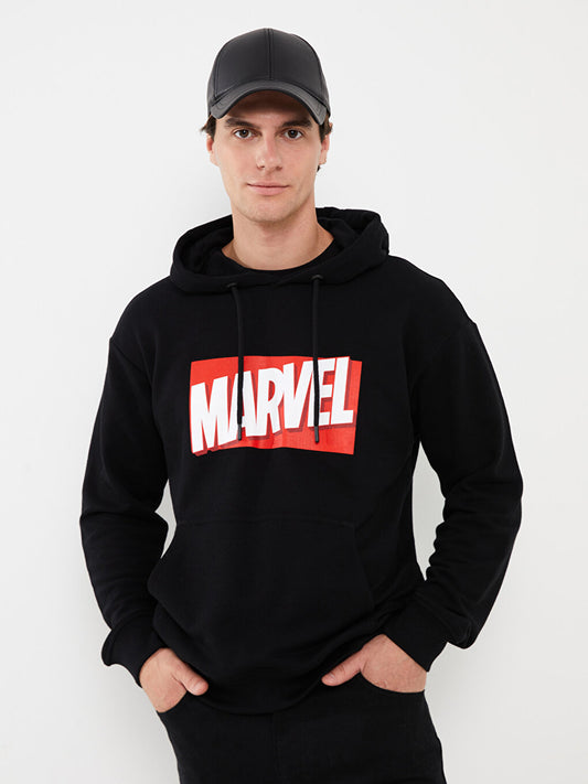 Long Sleeve Marvel Printed Men's Hoodie