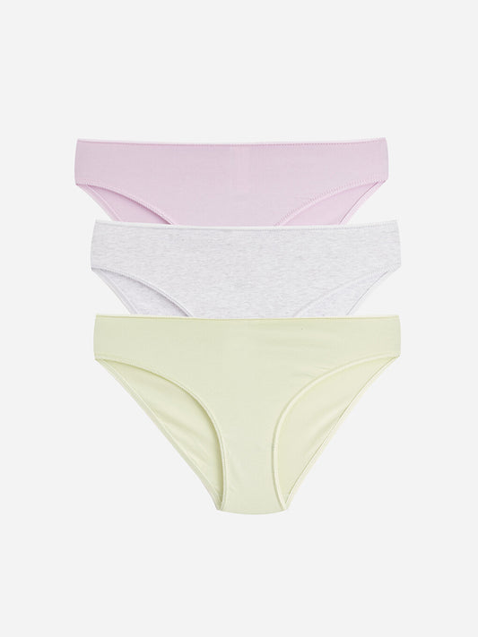 Plain Bikini Panties 3 Pack