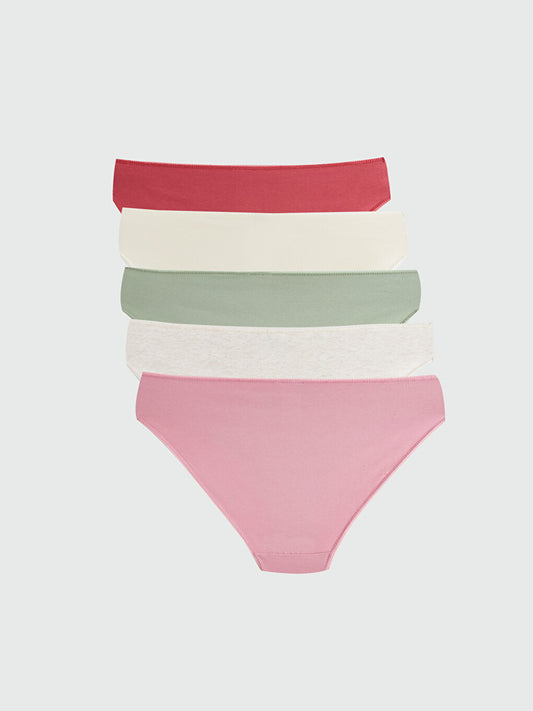 Plain Bikini Panties 5 Pack