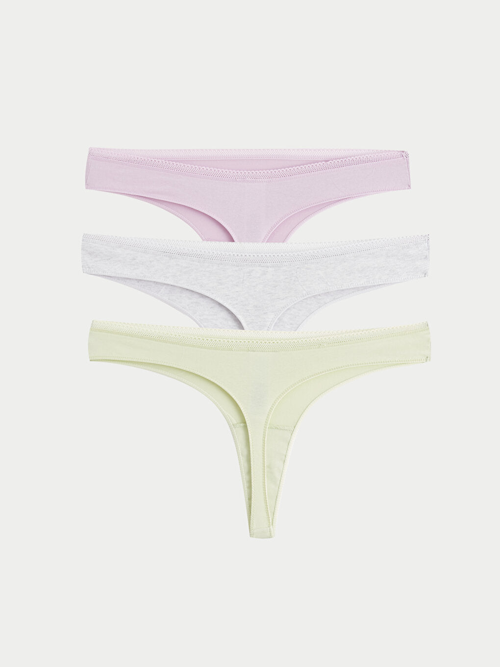 Plain Thong Panties 3 Pack