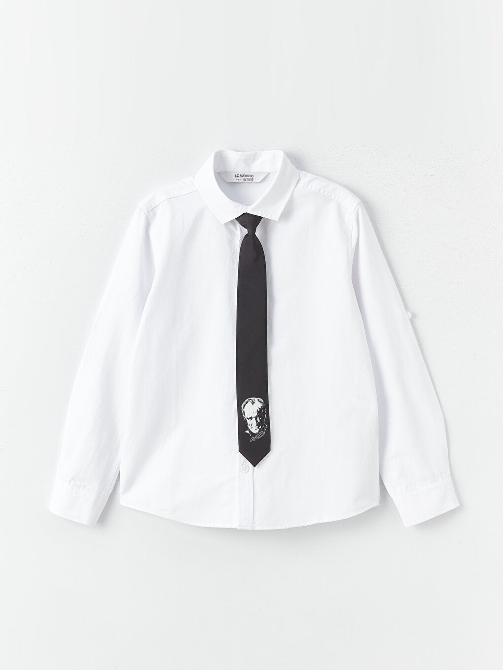 Basic Long Sleeve Boys' Shirt and Tie