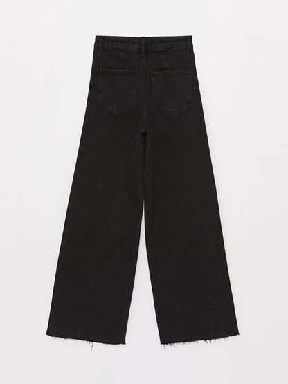 High Waist Wideleg Women's Jean Trousers