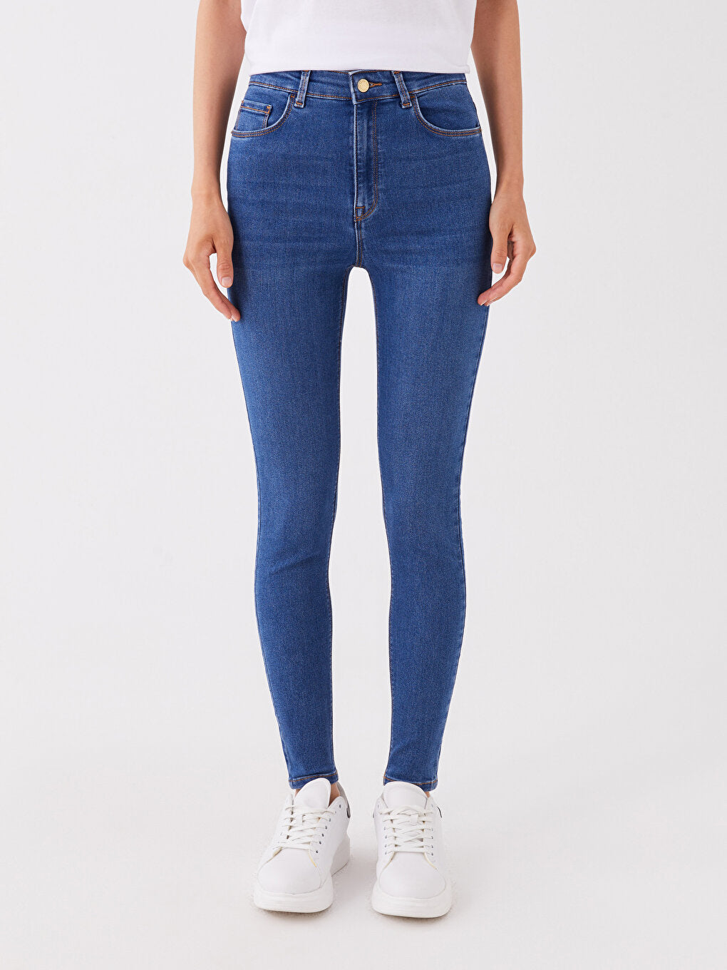 Normal Waist Super Skinny Fit Women's Jean Trousers