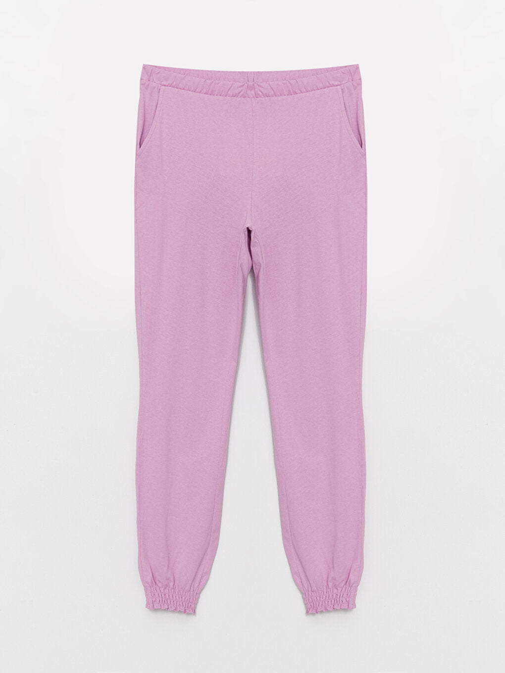 Women's Elastic Waist Plain Jogger Pajama Bottoms