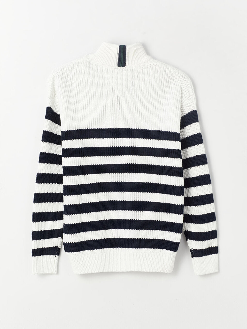 High Collar Striped Long Sleeve Boy's Knitwear Sweater