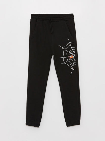 Printed Boys' Jogger Sweatpants with Elastic Waist