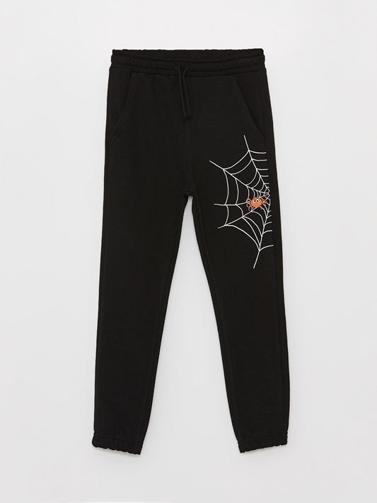 Printed Boys' Jogger Sweatpants with Elastic Waist