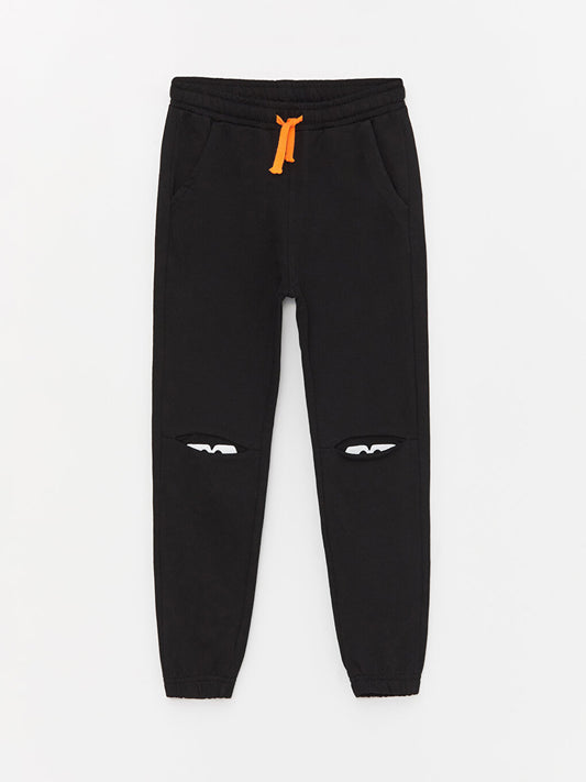 Printed Boys' Jogger Sweatpants with Elastic Waist