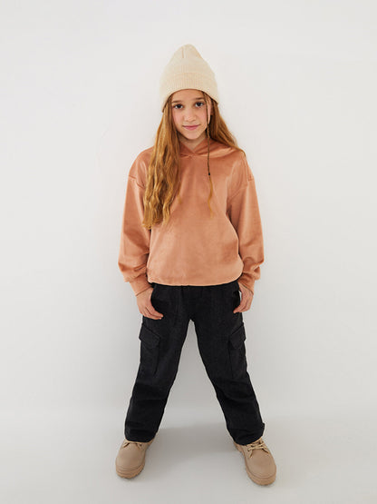 Girls' Cargo Pants with Elastic Waist